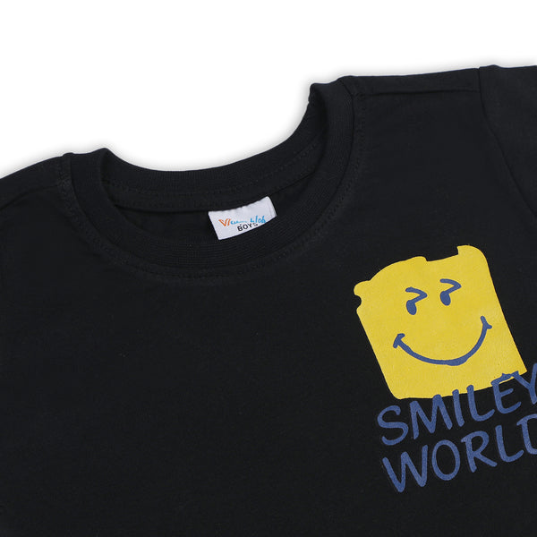 Boys Half Sleeves T-Shirt - Black