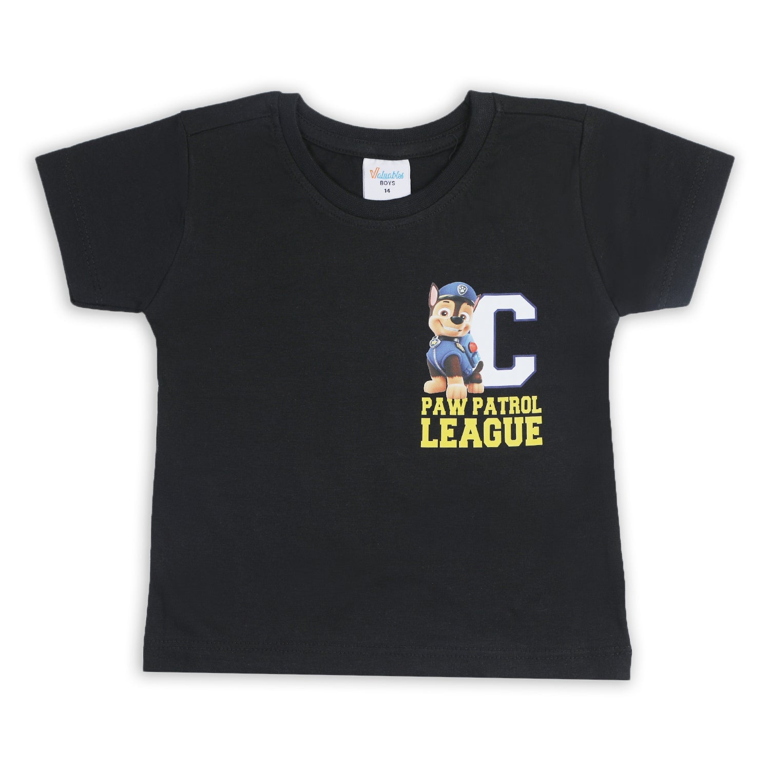 Boys Half Sleeves T-Shirt - Black, Boys T-Shirts, Chase Value, Chase Value