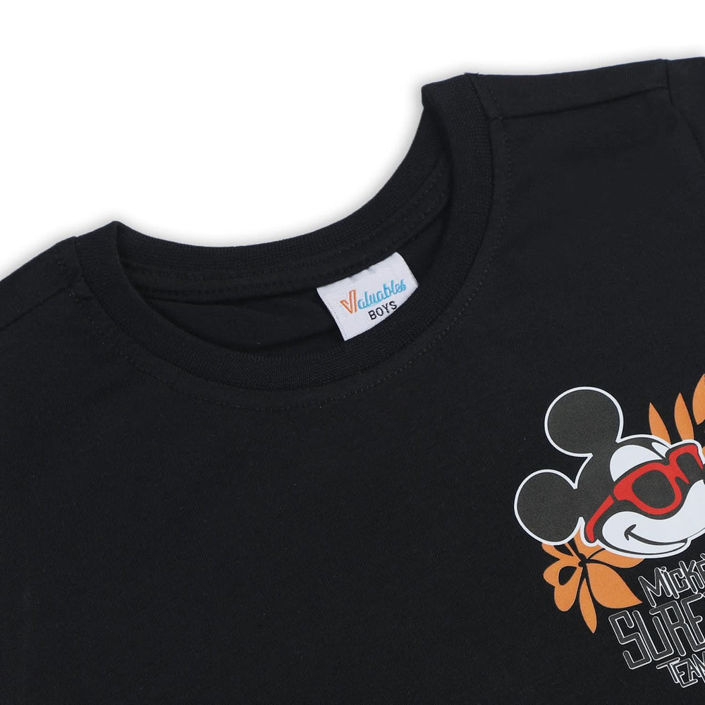 Boys Half Sleeves T-Shirt - Black, Boys T-Shirts, Chase Value, Chase Value