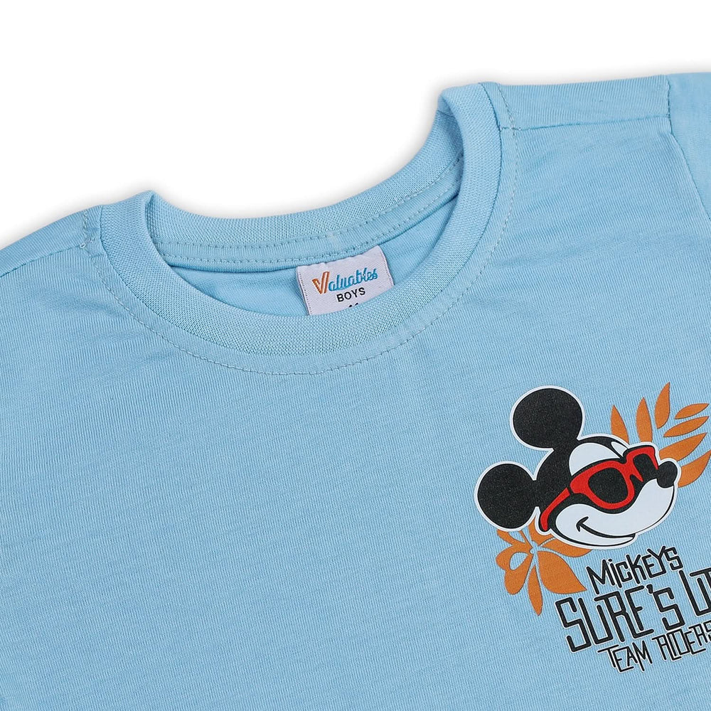 Boys Half Sleeves T-Shirt - Sky Blue, Boys T-Shirts, Chase Value, Chase Value