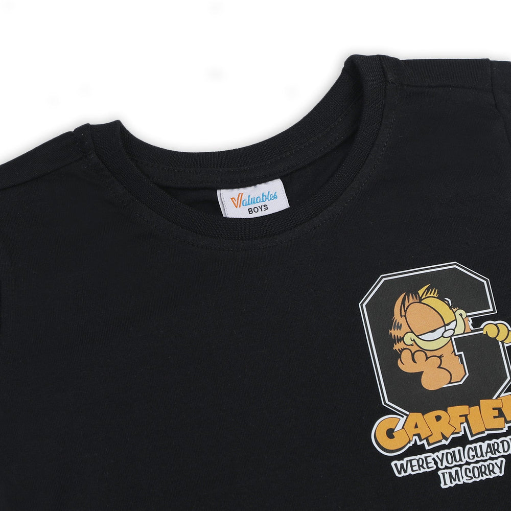 Boys Half Sleeves T-Shirt - Black, Boys T-Shirts, Chase Value, Chase Value