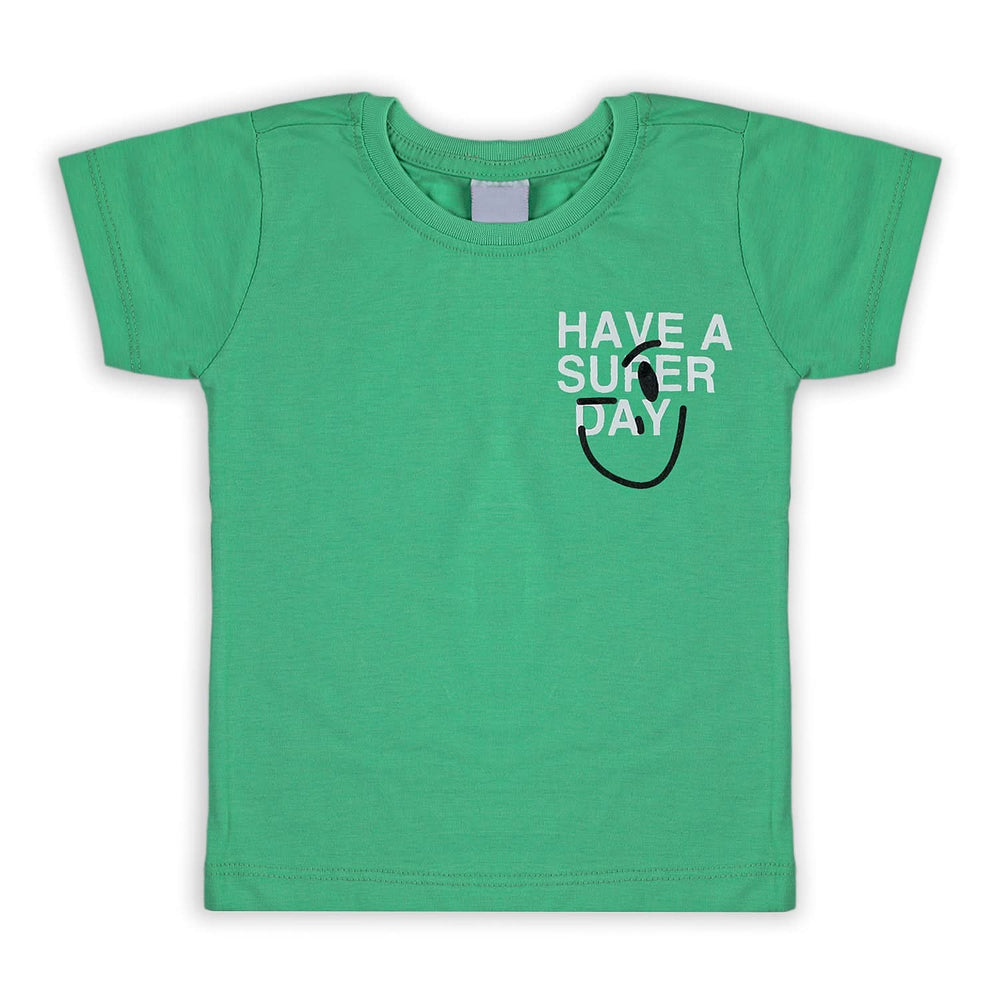 Boys Half Sleeves T-Shirt - Green, Boys T-Shirts, Chase Value, Chase Value
