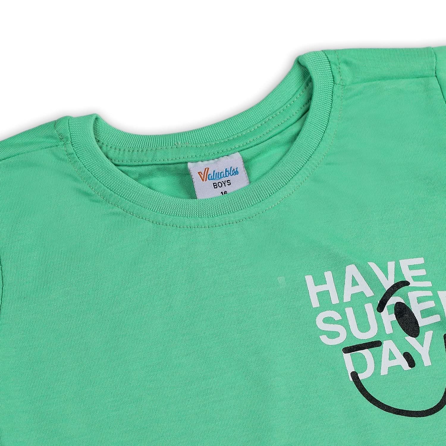 Boys Half Sleeves T-Shirt - Green, Boys T-Shirts, Chase Value, Chase Value