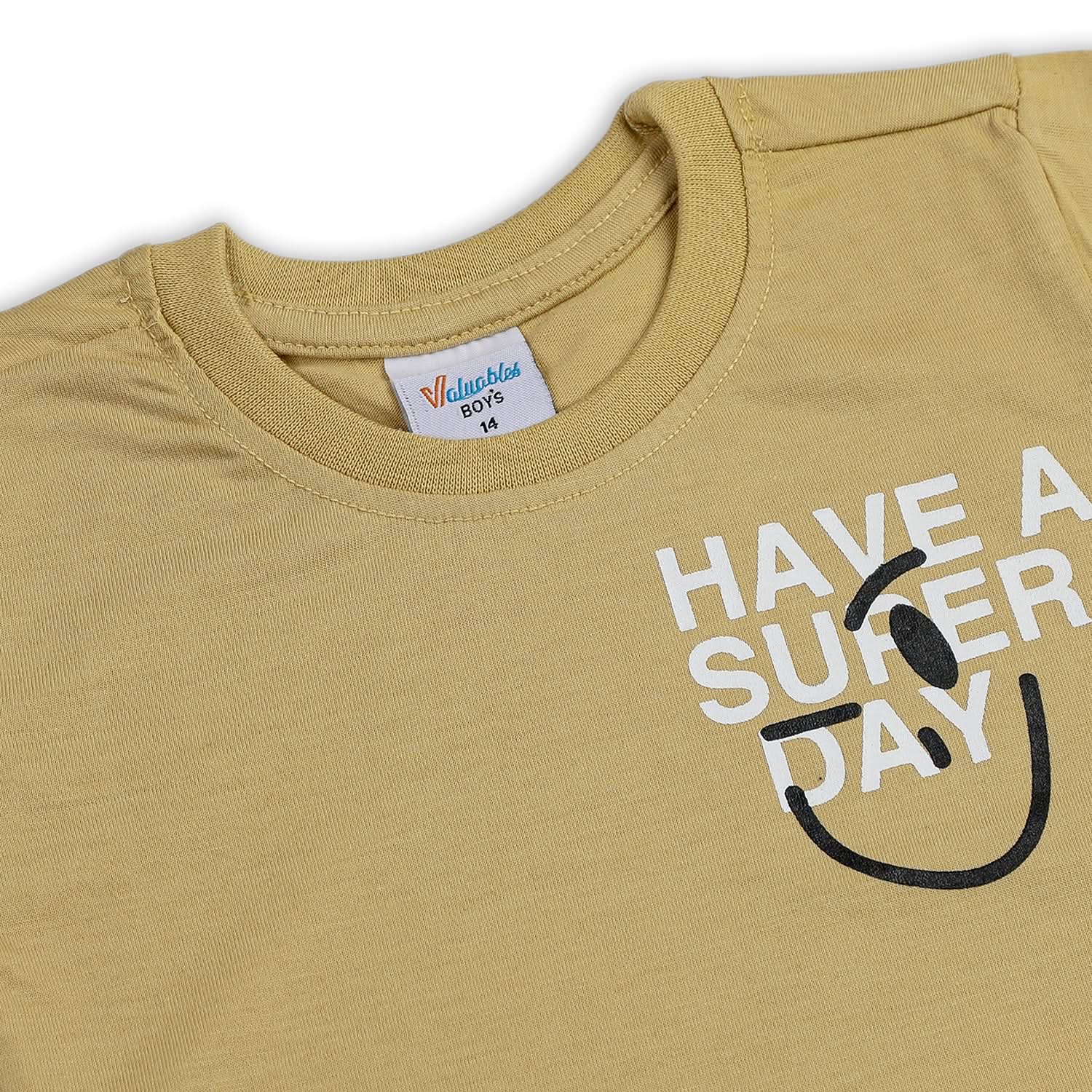 Boys Half Sleeves T-Shirt - Skin, Boys T-Shirts, Chase Value, Chase Value