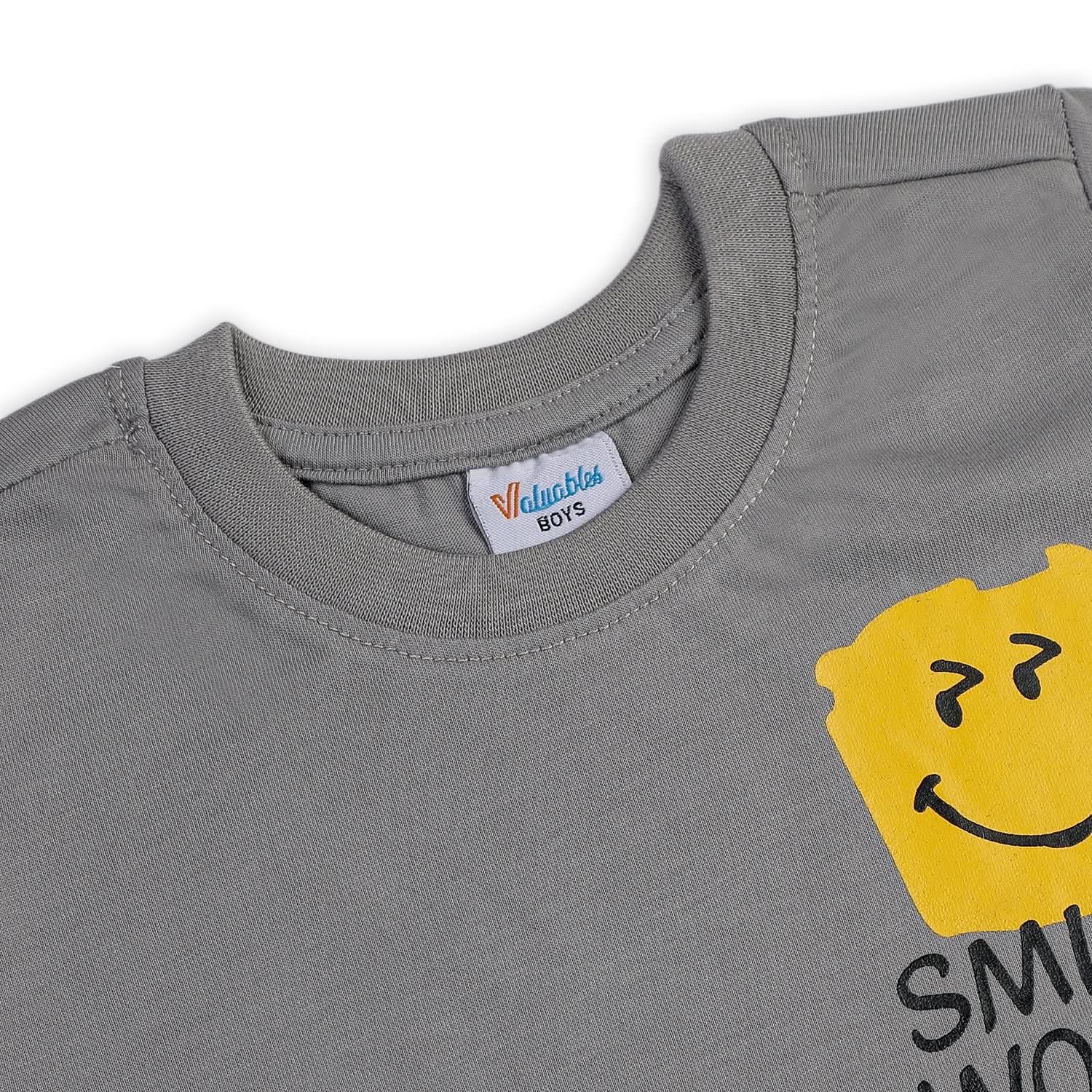 Boys Half Sleeves T-Shirt - Grey, Boys T-Shirts, Chase Value, Chase Value