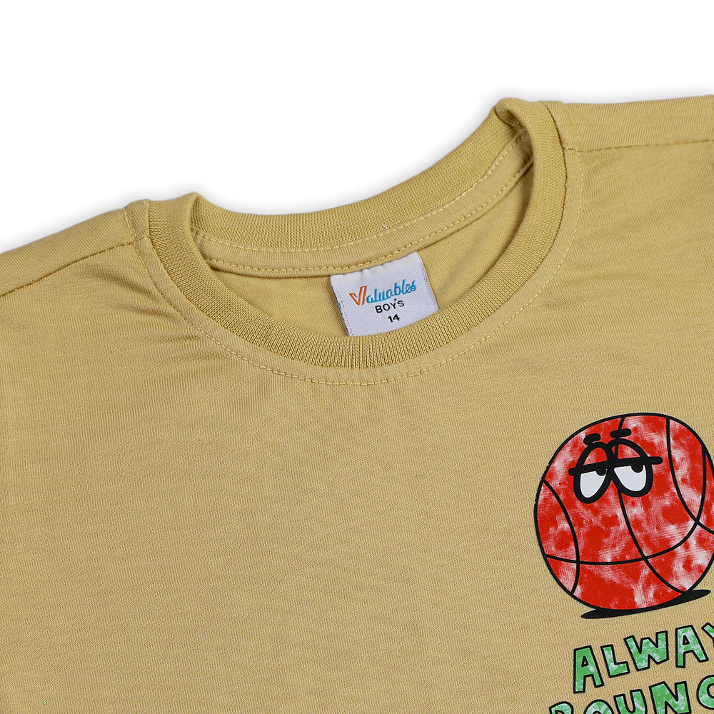 Boys Half Sleeves T-Shirt - Skin, Boys T-Shirts, Chase Value, Chase Value