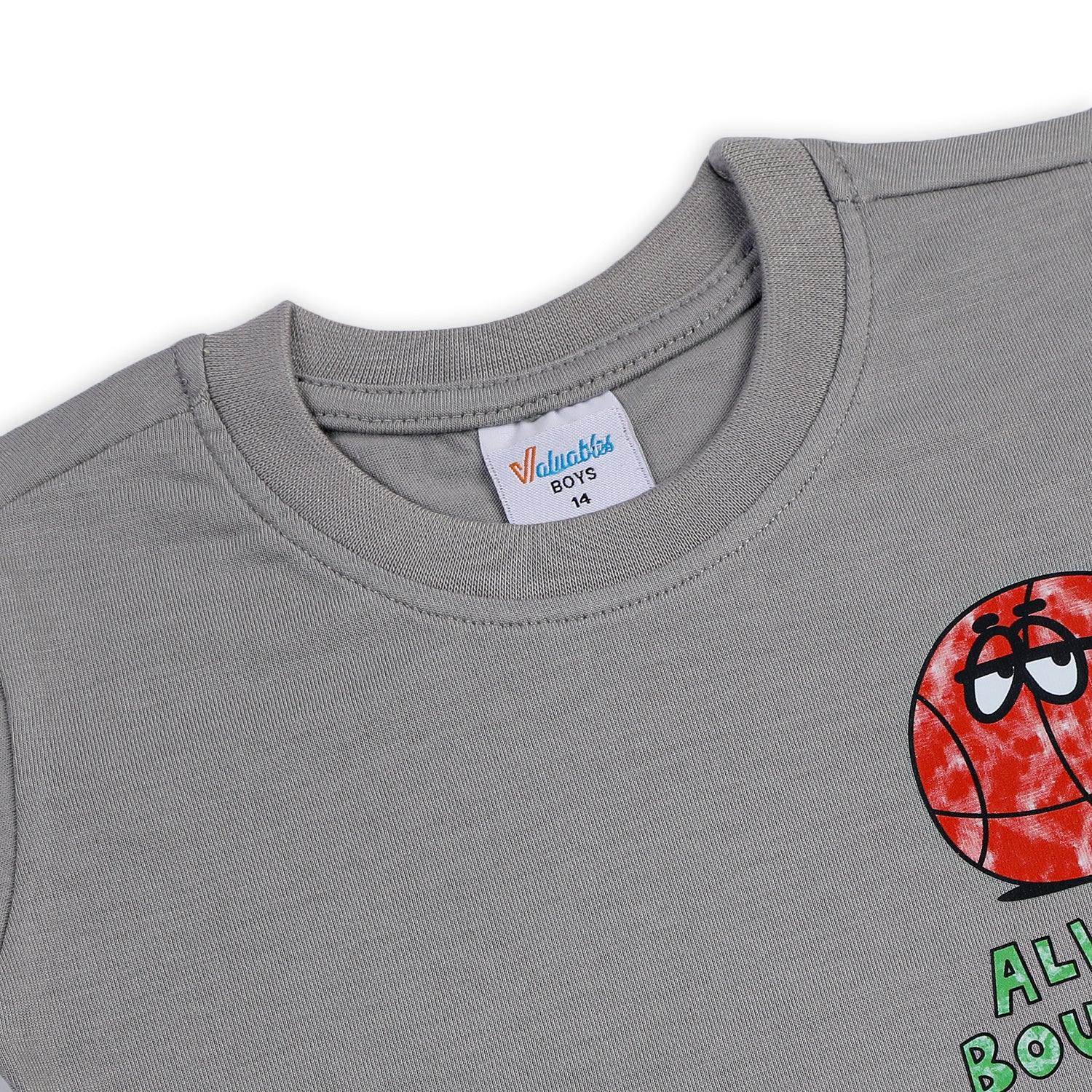 Boys Half Sleeves T-Shirt - Grey, Boys T-Shirts, Chase Value, Chase Value