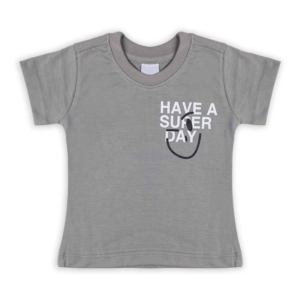 Boys Half Sleeves T-Shirt - Grey, Boys T-Shirts, Chase Value, Chase Value