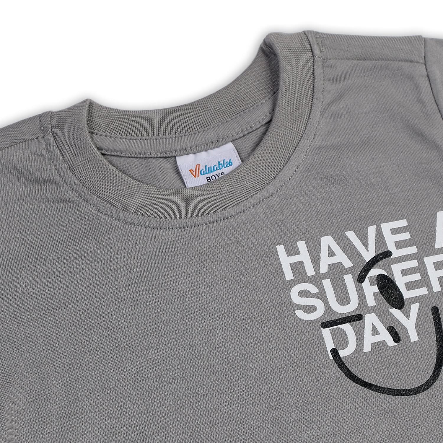 Boys Half Sleeves T-Shirt - Grey, Boys T-Shirts, Chase Value, Chase Value