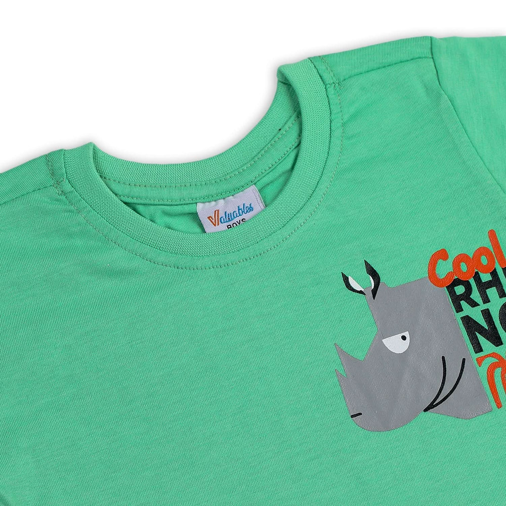 Boys Half Sleeves T-Shirt - Green, Boys T-Shirts, Chase Value, Chase Value
