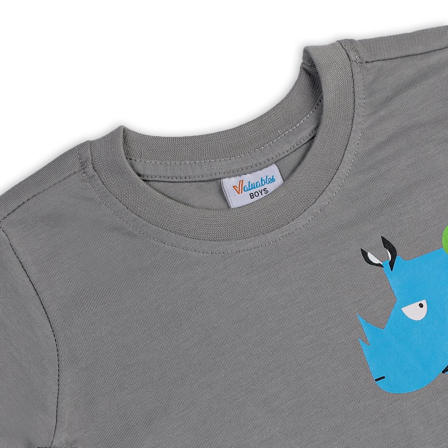 Boys Half Sleeves T-Shirt - Grey, Boys T-Shirts, Chase Value, Chase Value