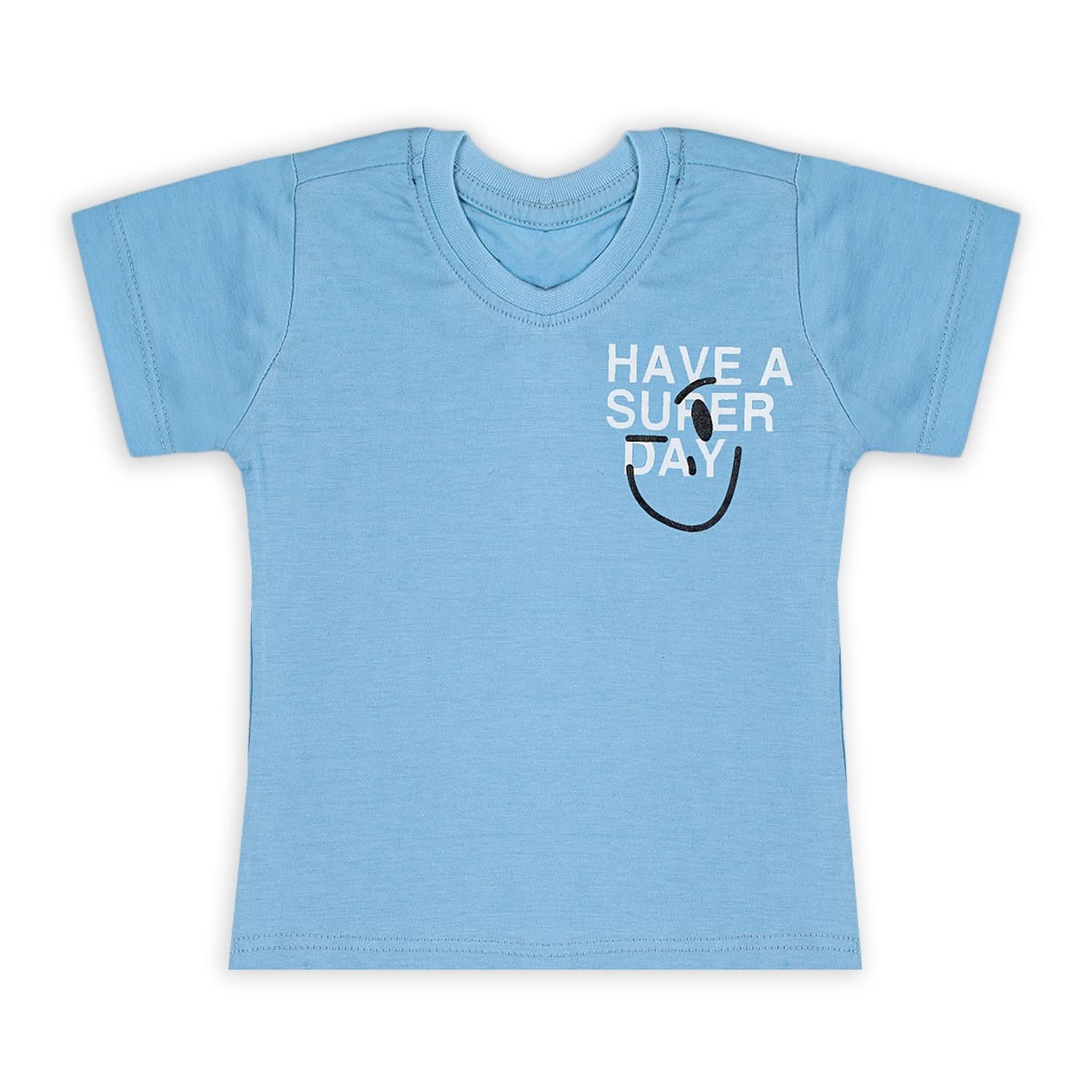 Boys Half Sleeves T-Shirt - Sky Blue, Boys T-Shirts, Chase Value, Chase Value