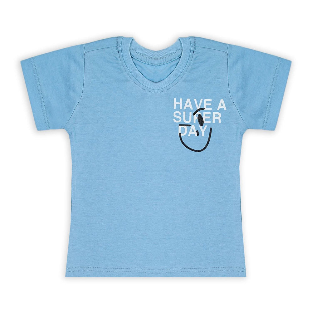 Boys Half Sleeves T-Shirt - Sky Blue, Boys T-Shirts, Chase Value, Chase Value