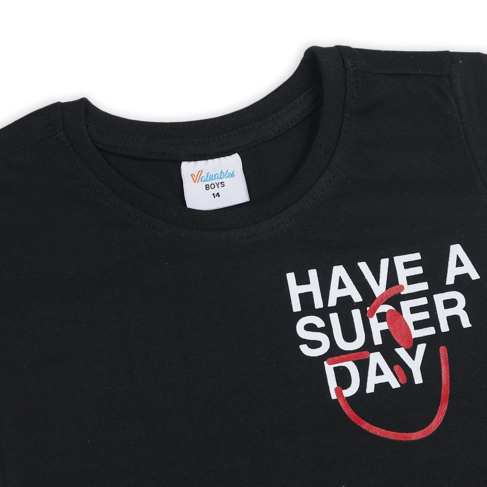 Boys Half Sleeves T-Shirt - Navy Blue, Boys T-Shirts, Chase Value, Chase Value