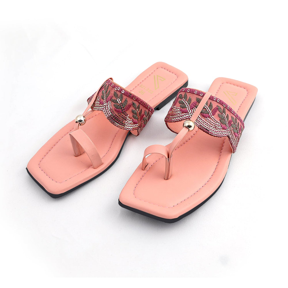 Women's Kolhapuri Slipper - Pink, Women Slippers, Chase Value, Chase Value