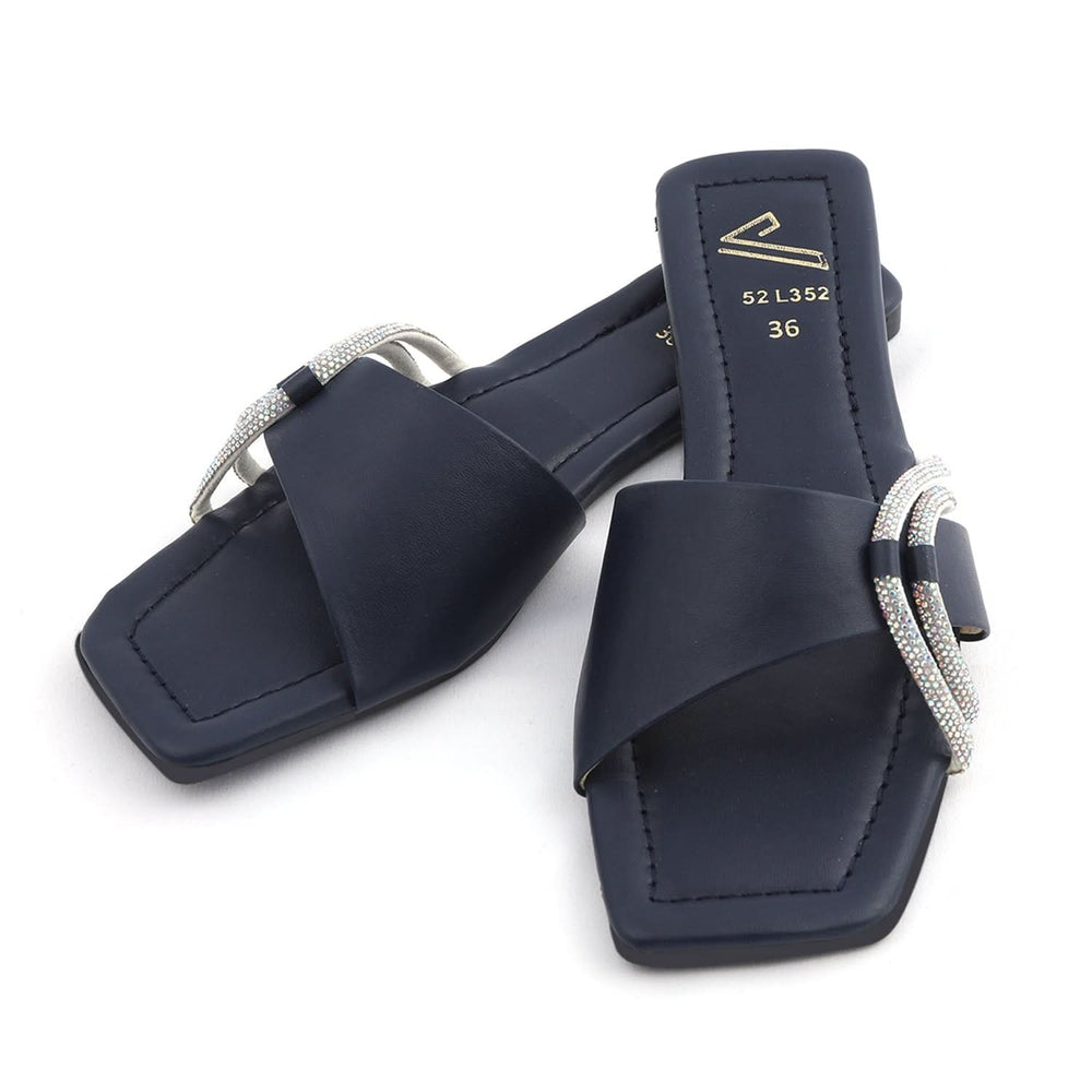 Women's Slipper - Navy Blue, Women Slippers, Chase Value, Chase Value