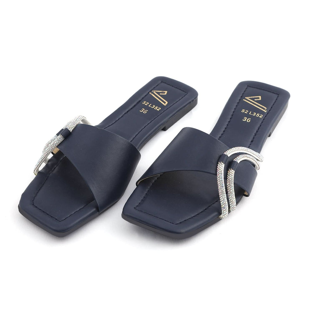 Women's Slipper - Navy Blue, Women Slippers, Chase Value, Chase Value