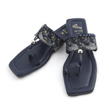 Women's Kolhapuri Slipper - Navy Blue, Women Slippers, Chase Value, Chase Value