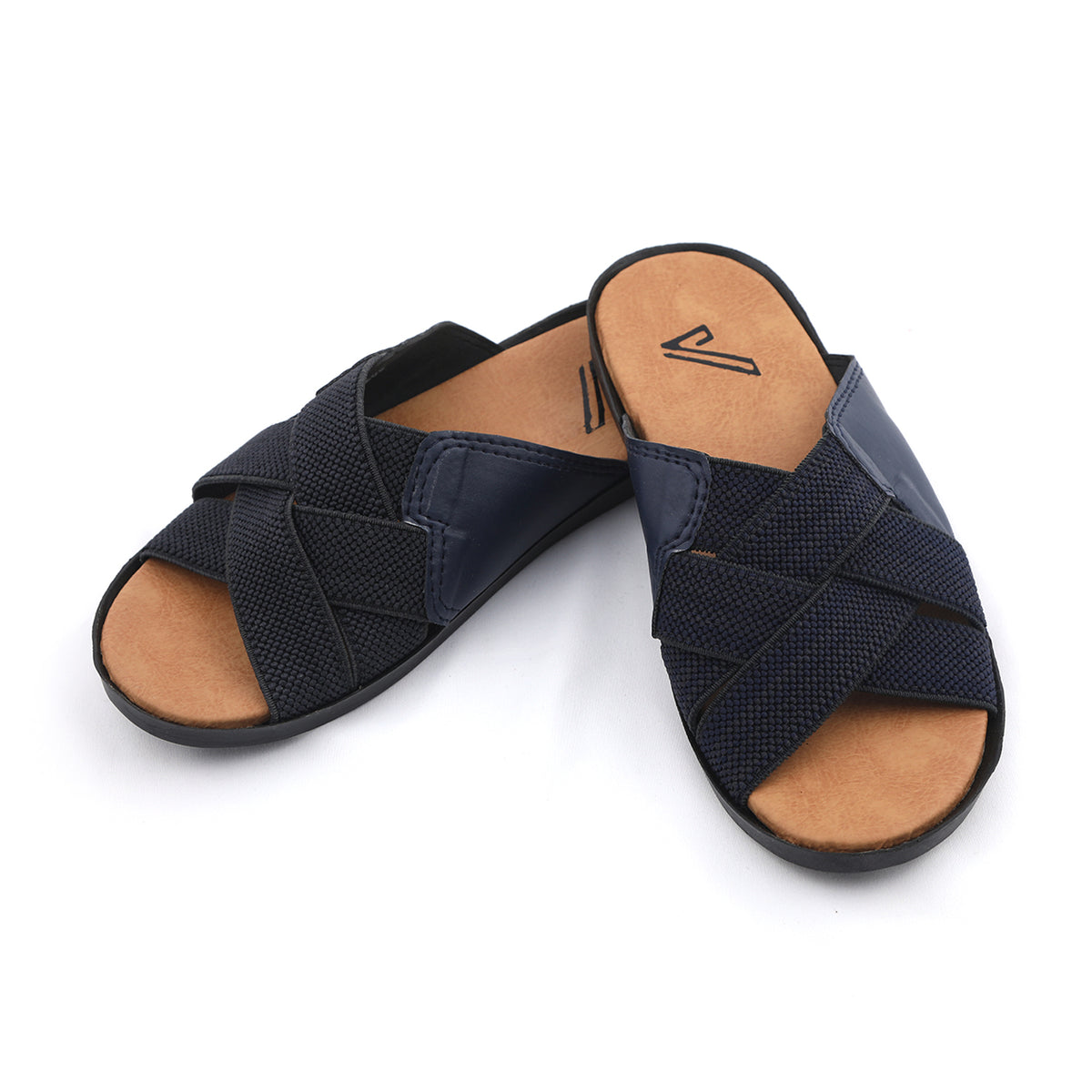 Valuable Cross-Strap Casual Slippers 811/M283 - Blue, Men's Slippers, Chase Value, Chase Value