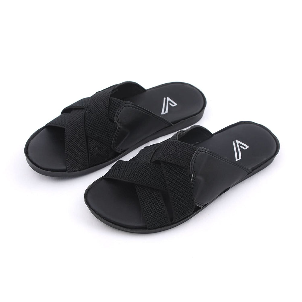 Valuable Cross-Strap Casual Slippers 811/M283 - Black, Men's Slippers, Chase Value, Chase Value