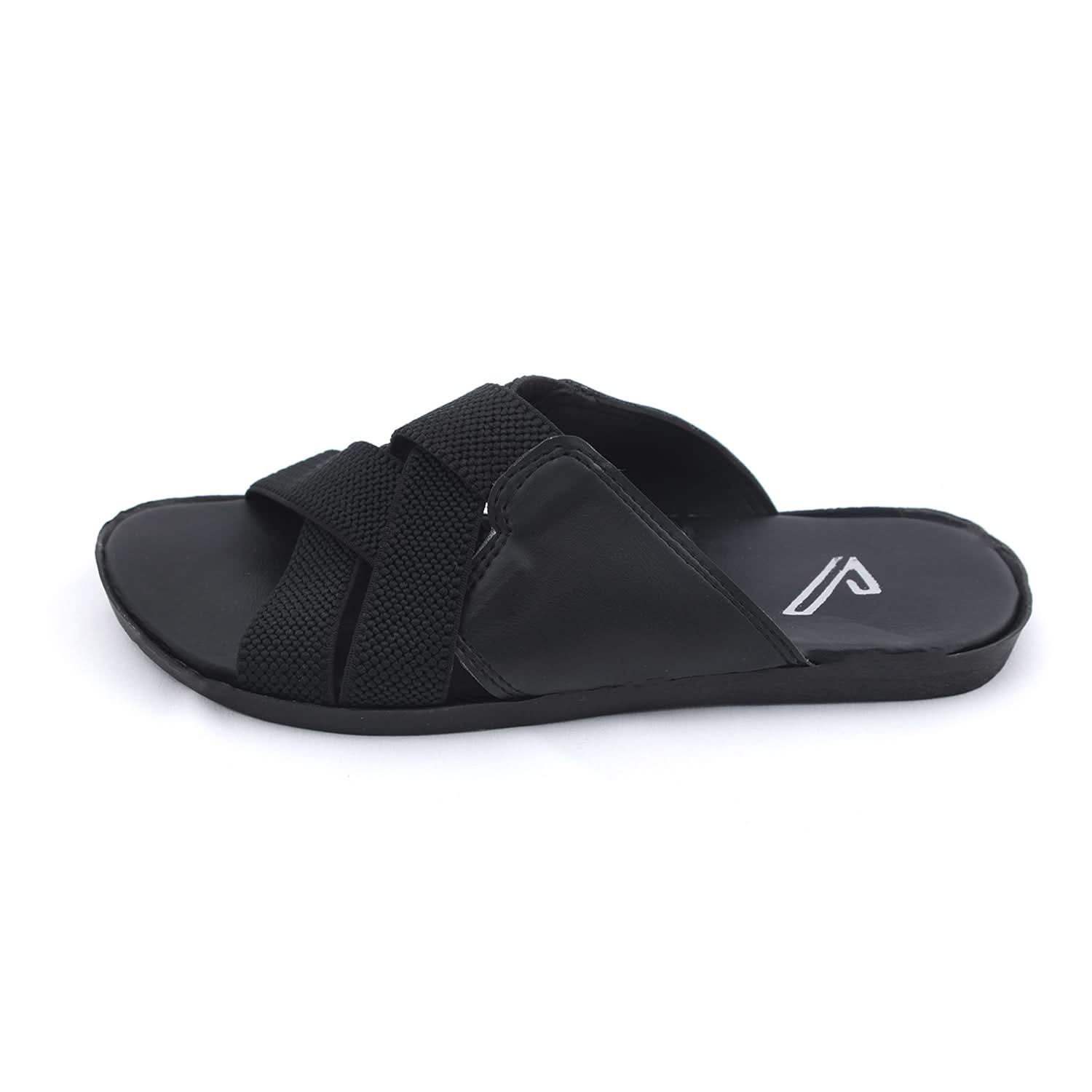 Valuable Cross-Strap Casual Slippers 811/M283 - Black, Men's Slippers, Chase Value, Chase Value
