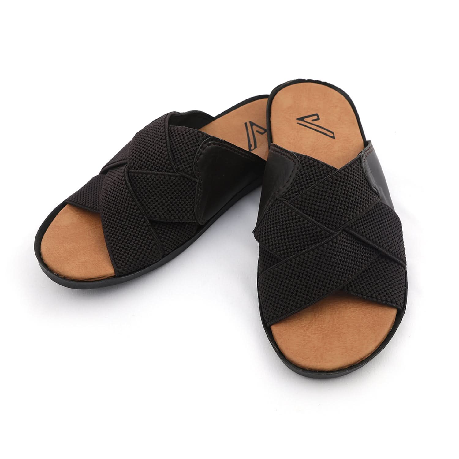 Valuable Cross-Strap Casual Slippers 811/M283 - Brown, Men's Slippers, Chase Value, Chase Value