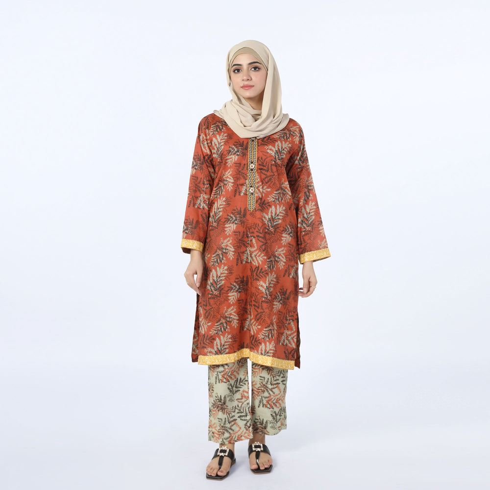 Women's Printed Co-Ord Set - Rust, Women Co-Ord Set, Chase Value, Chase Value