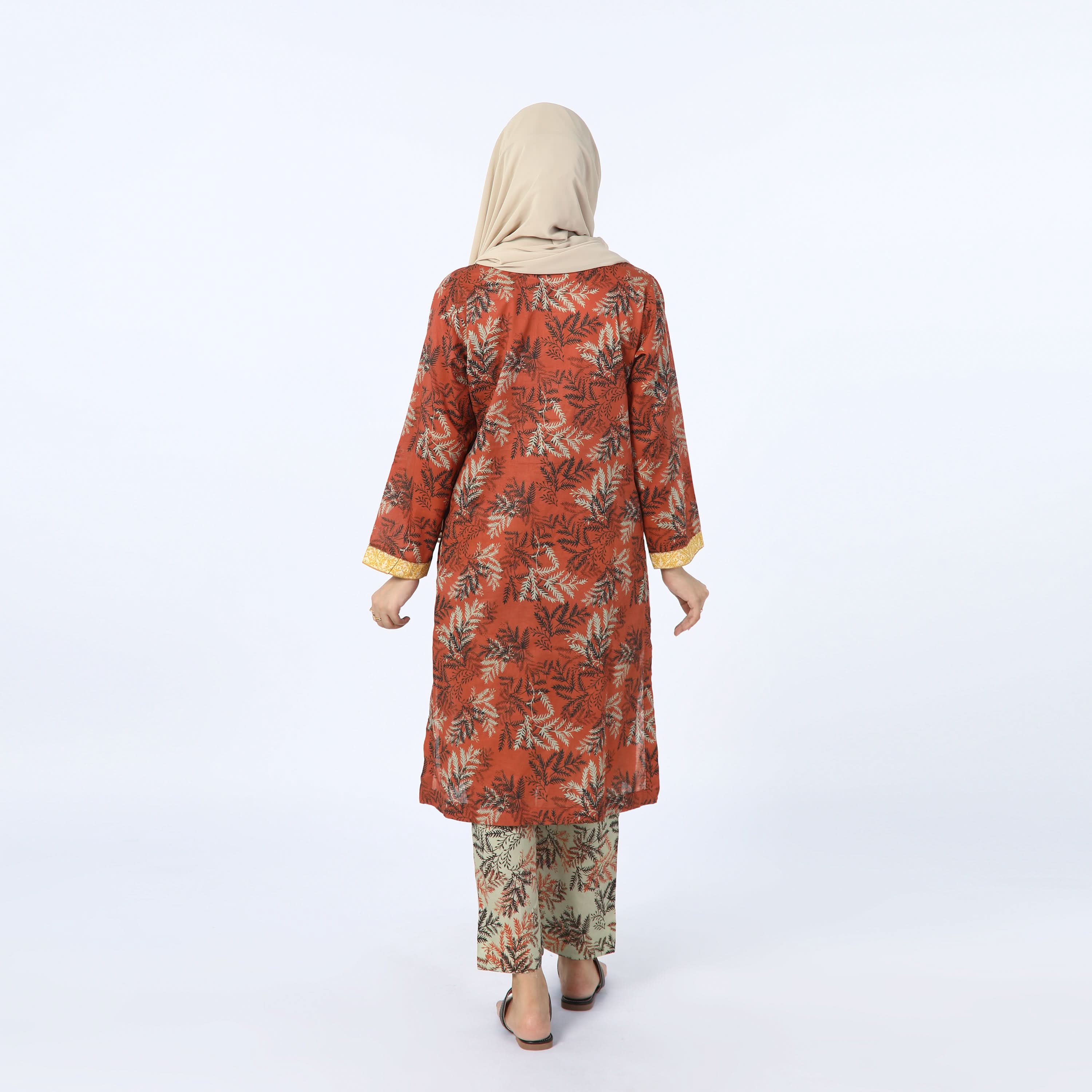 Women's Printed Co-Ord Set - Rust, Women Co-Ord Set, Chase Value, Chase Value