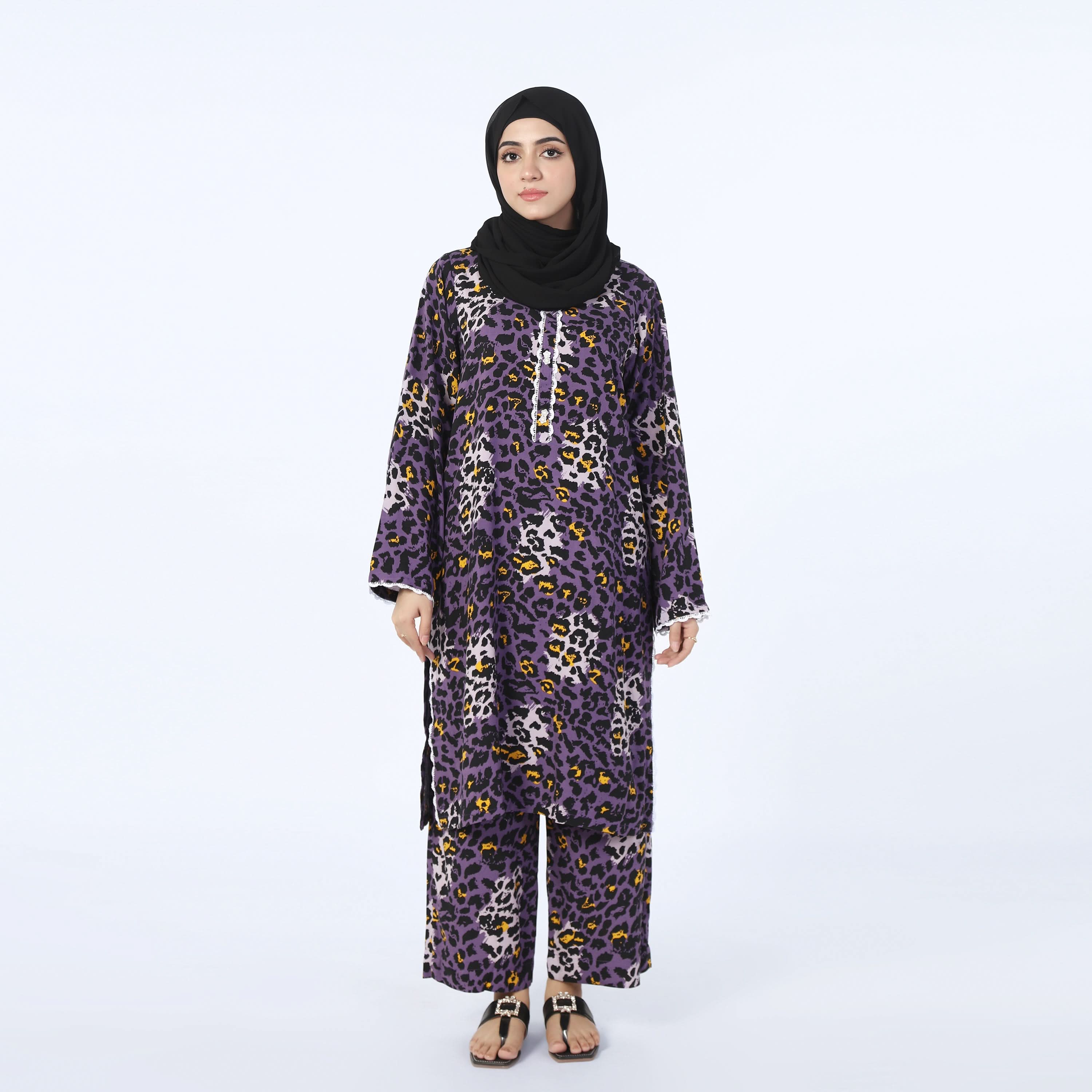 Women's Printed Co-Ord Set - Purple, Women Co-Ord Set, Chase Value, Chase Value