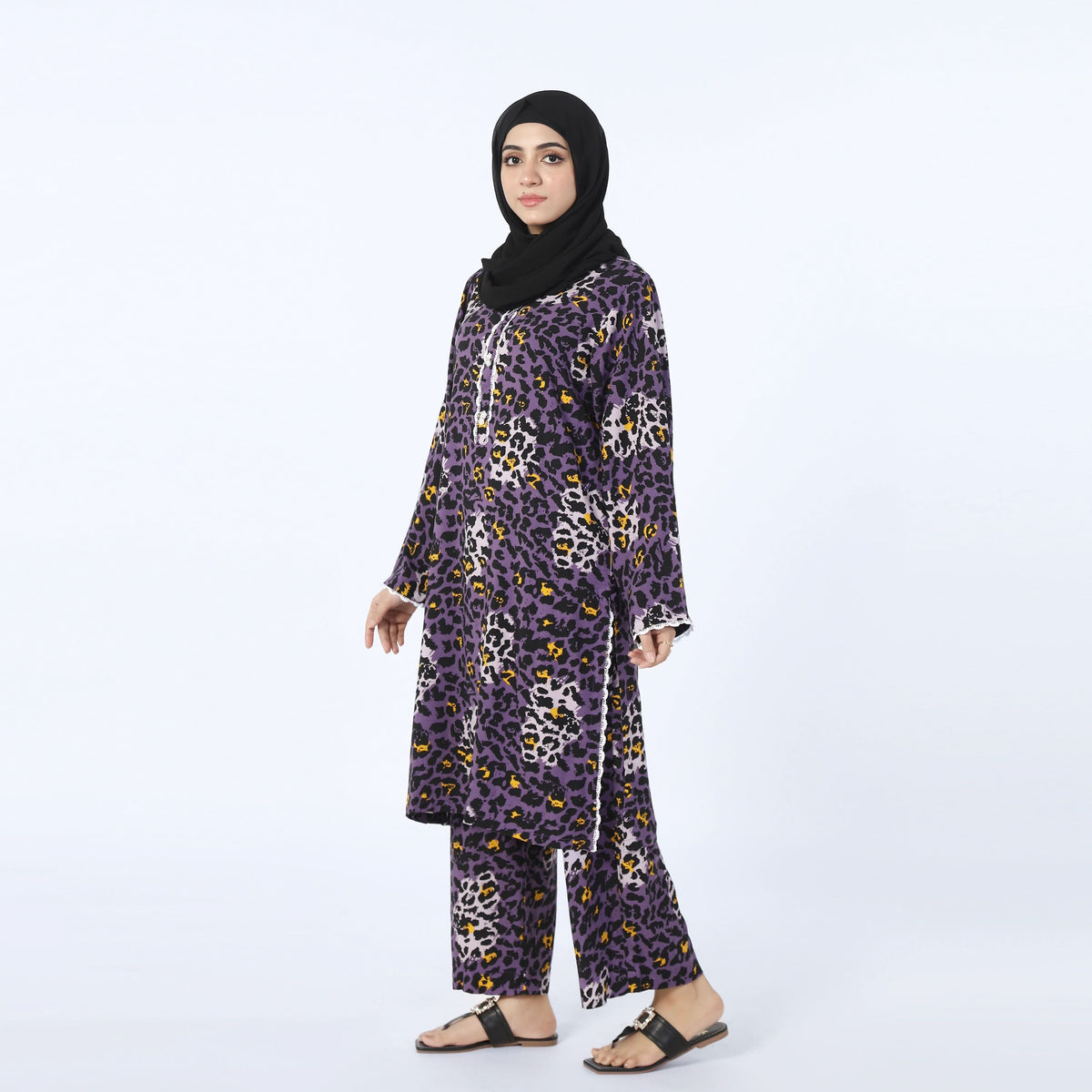 Women's Printed Co-Ord Set - Purple, Women Co-Ord Set, Chase Value, Chase Value