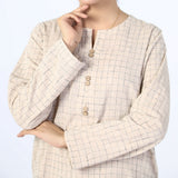 Women's Check Shalwar Suit - Beige, Women Shalwar Suits, Chase Value, Chase Value