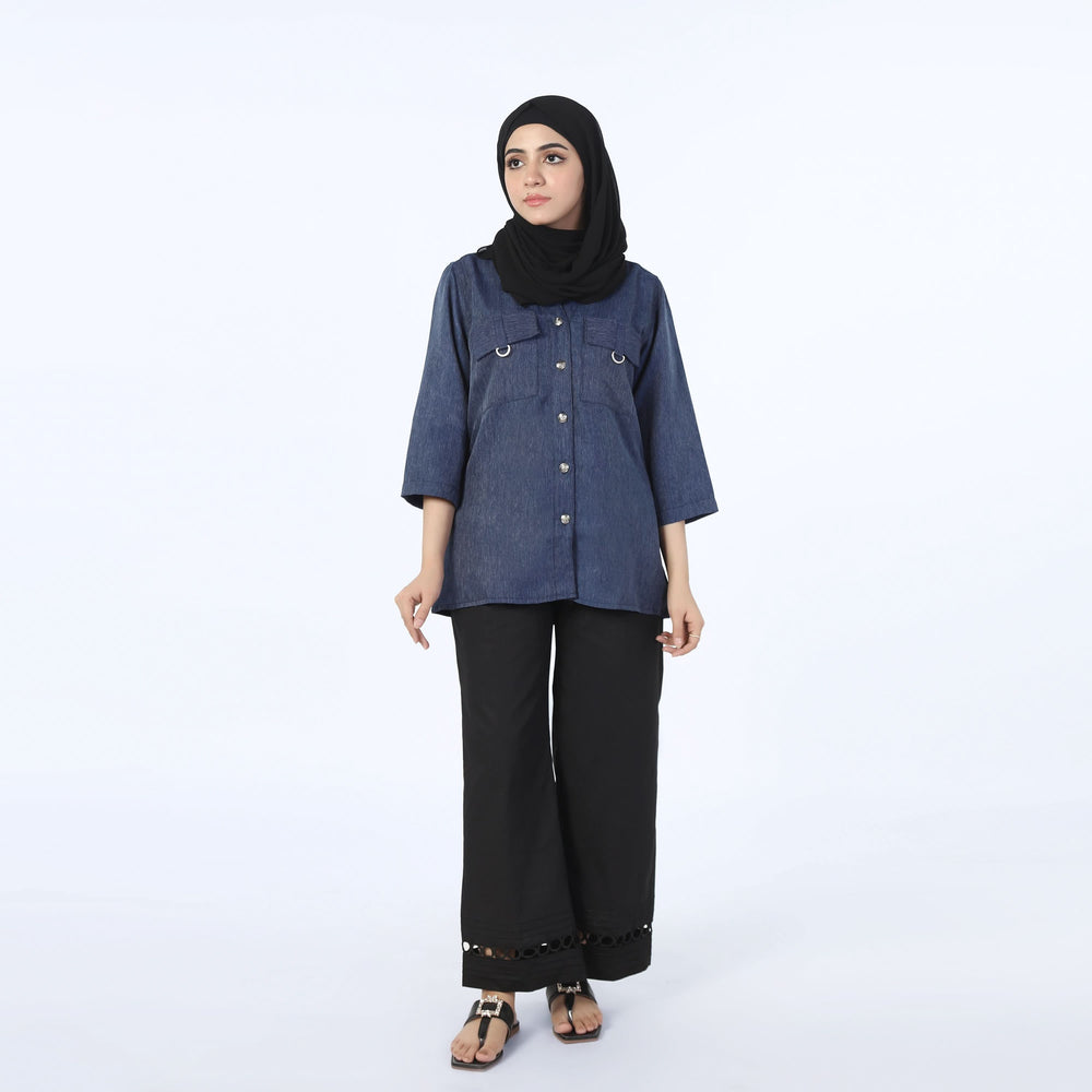Women's Western Top - Blue, Women T-Shirts & Tops, Chase Value, Chase Value