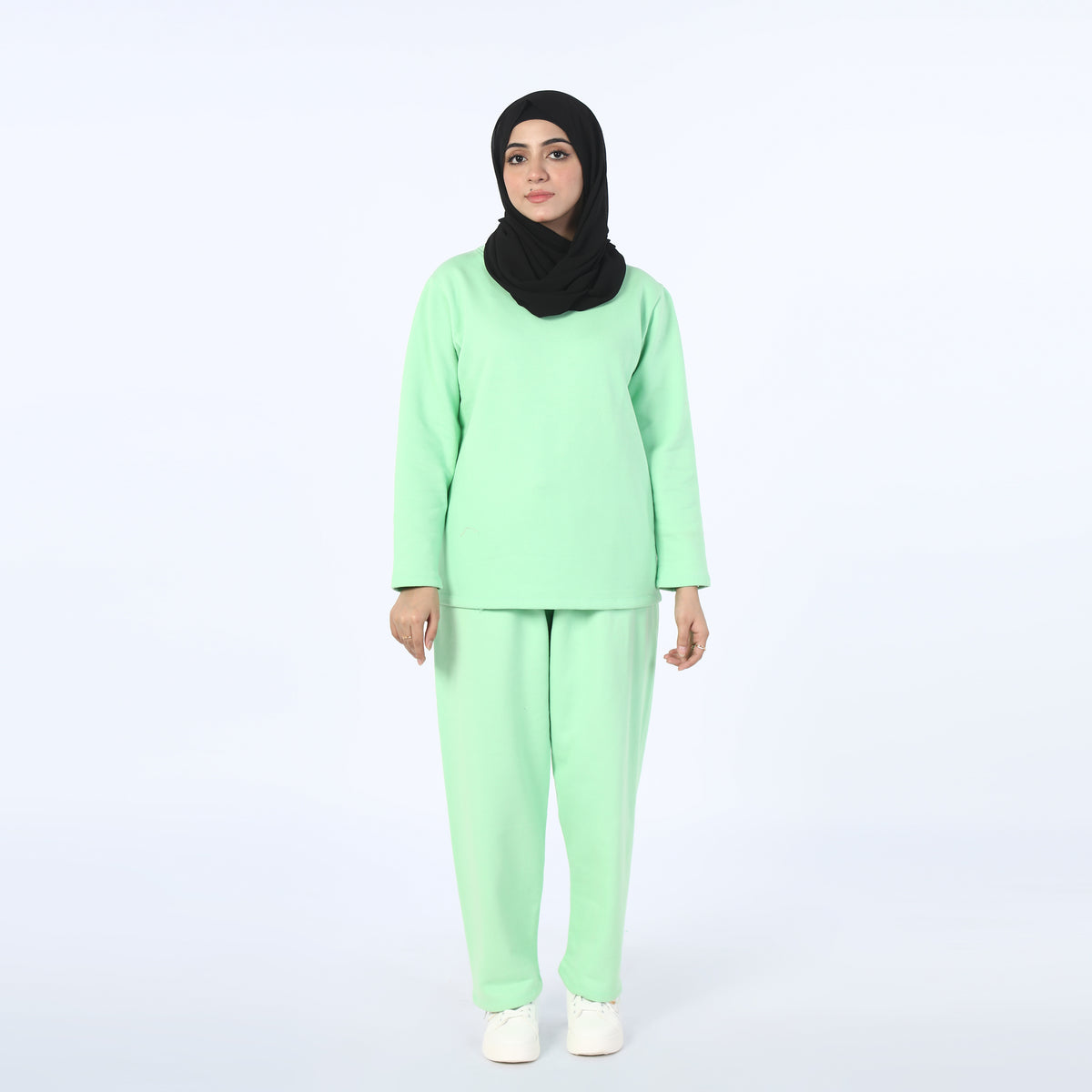 Women's 2Pcs Pajama Suit - Light Green, Women Two Piece Outfit, Chase Value, Chase Value