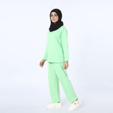 Women's 2Pcs Pajama Suit - Light Green, Women Two Piece Outfit, Chase Value, Chase Value