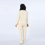 Women's 2Pcs Pajama Suit - Off White, Women Two Piece Outfit, Chase Value, Chase Value
