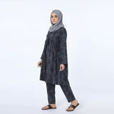 Women's Linen Printed Co-Ord Set - Grey, Women Co-Ord Set, Chase Value, Chase Value