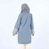Women's Embroidered Kurti - Steel Blue, Women Ready Kurtis, Chase Value, Chase Value