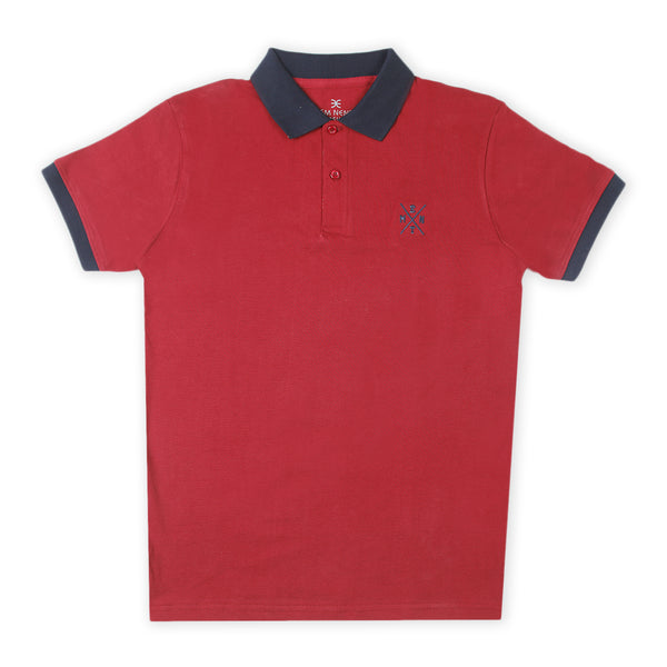 Eminent Men's Half Sleeves Polo T-Shirt - Red