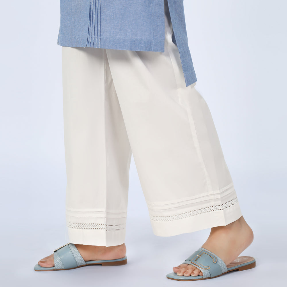 Women's Farshi Shalwar - White, Women Pants & Tights, Chase Value, Chase Value