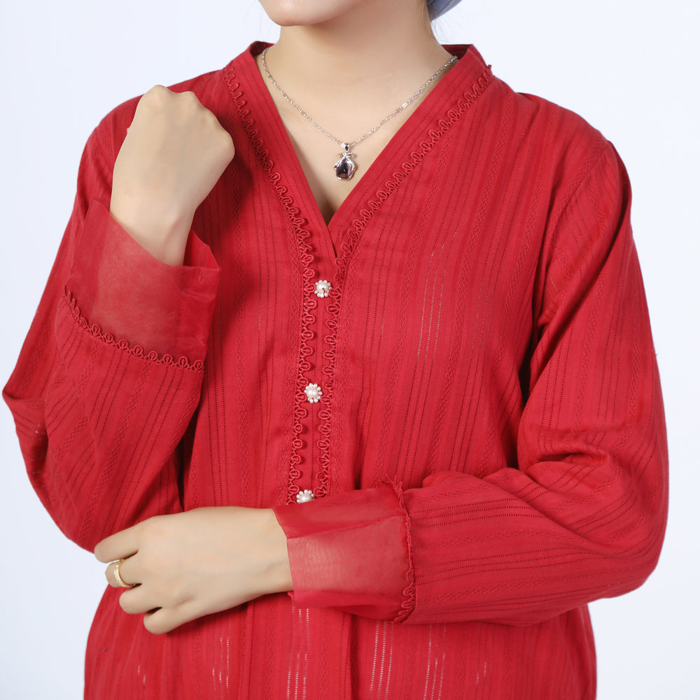 Eminent Striped Kurti-Red, Women Ready Kurtis, Eminent, Chase Value