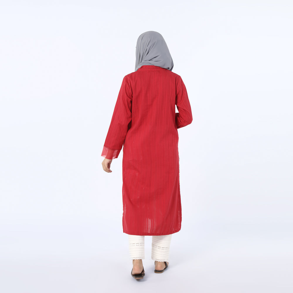 Eminent Striped Kurti-Red, Women Ready Kurtis, Eminent, Chase Value