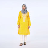 Women's Embroidery Kurti - Yellow, Women Ready Kurtis, Chase Value, Chase Value
