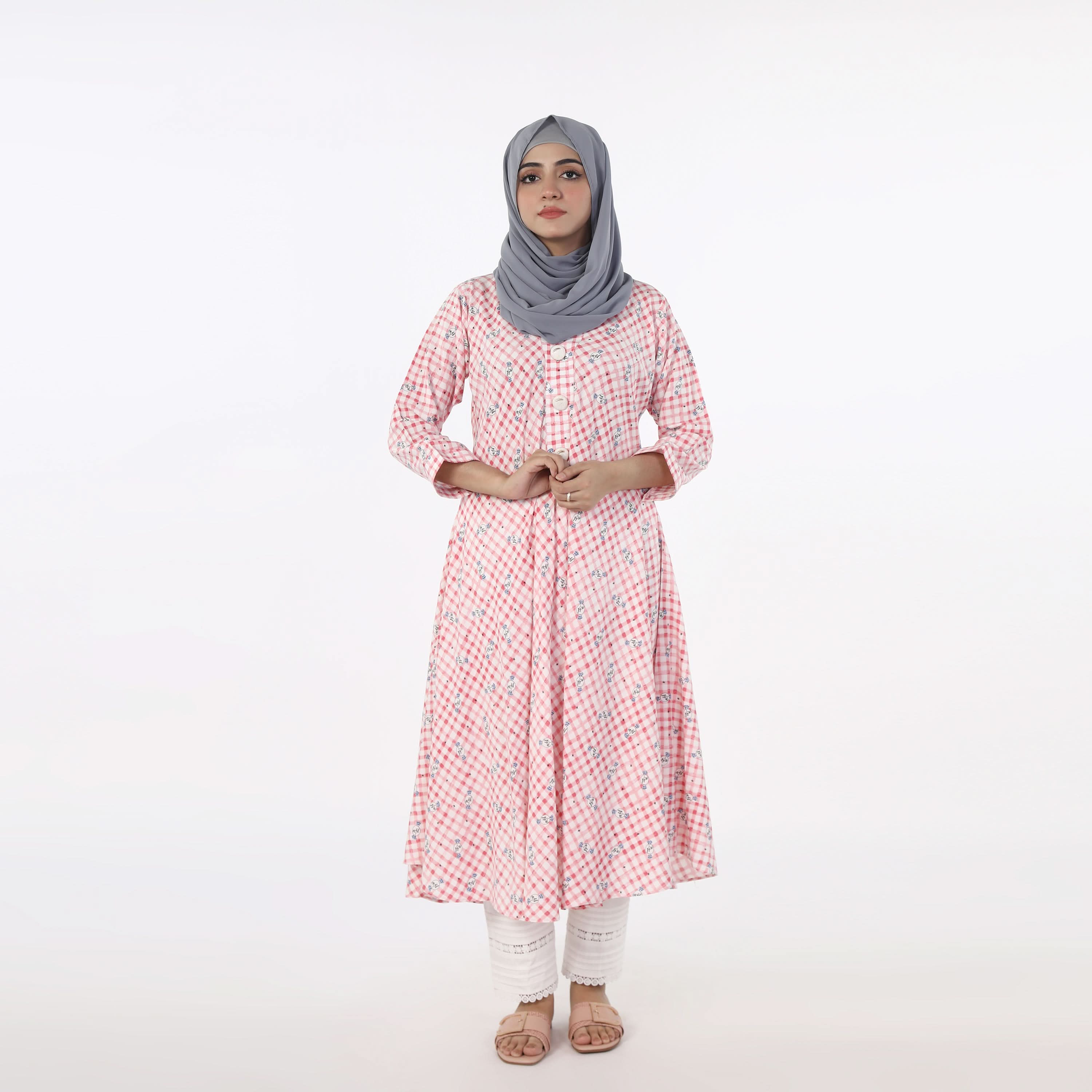 Women's Jalpari Printed Kurti - Pink, Women Ready Kurtis, Chase Value, Chase Value