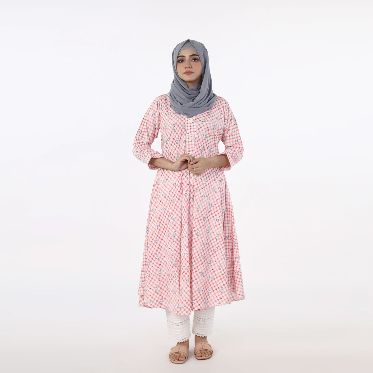 Women's Jalpari Printed Kurti - Pink, Women Ready Kurtis, Chase Value, Chase Value