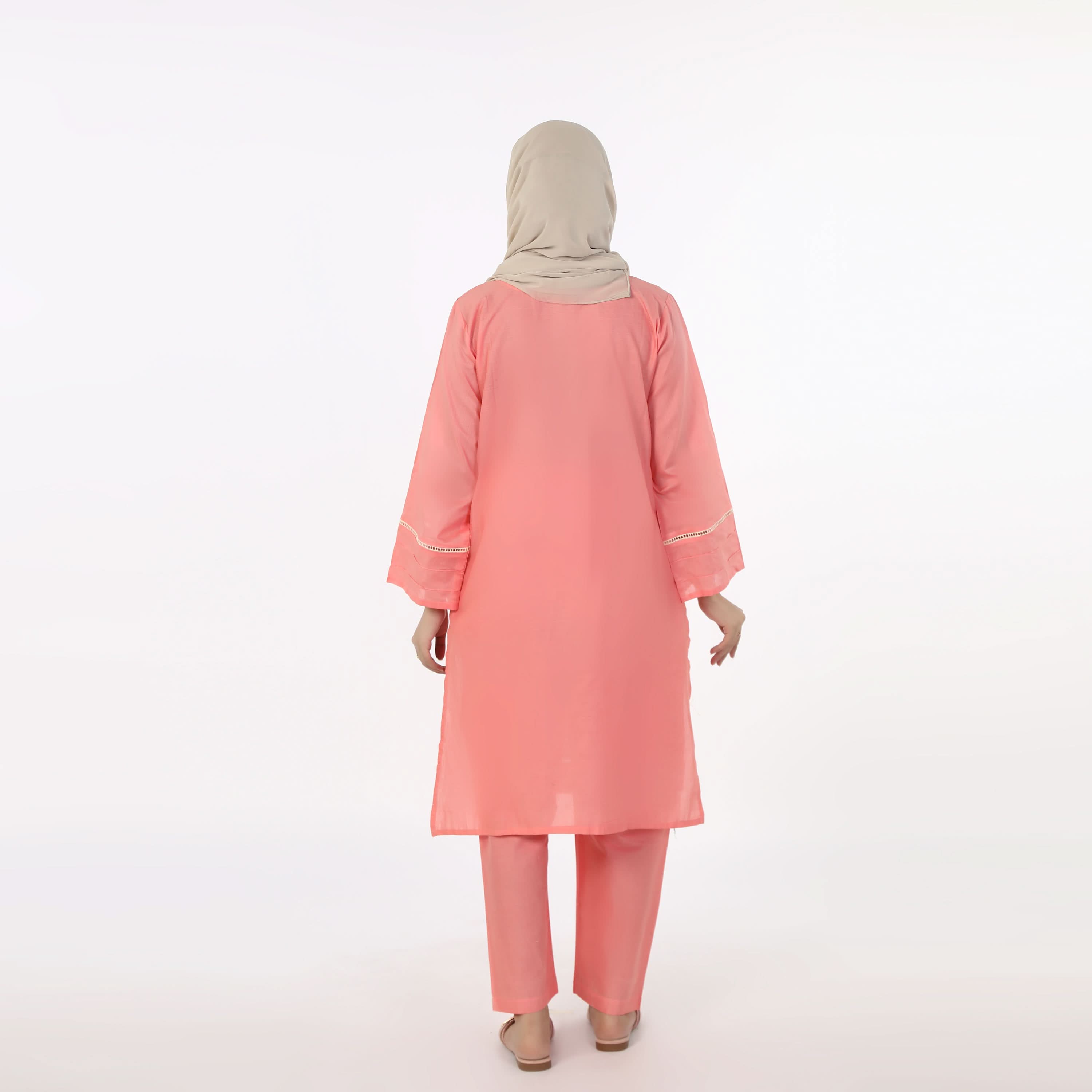 Women's Embroidered 2Pcs Shalwar Suit - Pink, Women Shalwar Suits, Chase Value, Chase Value