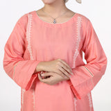 Women's Embroidered 2Pcs Shalwar Suit - Pink, Women Shalwar Suits, Chase Value, Chase Value