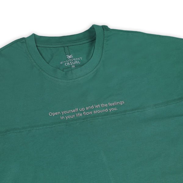 Eminent Men's Round Neck Half Sleeves T-Shirt - Green