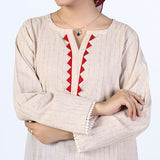 Women's Stripe Shalwar Suit - Beige, Women Shalwar Suits, Chase Value, Chase Value