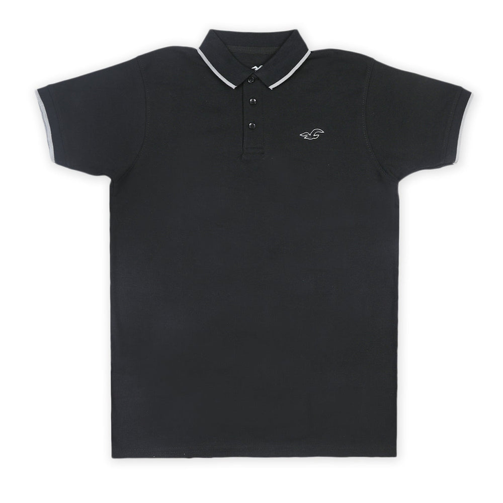 Men's Half Sleeves Polo T-Shirt - Black, Men's T-Shirts & Polos, Chase Value, Chase Value