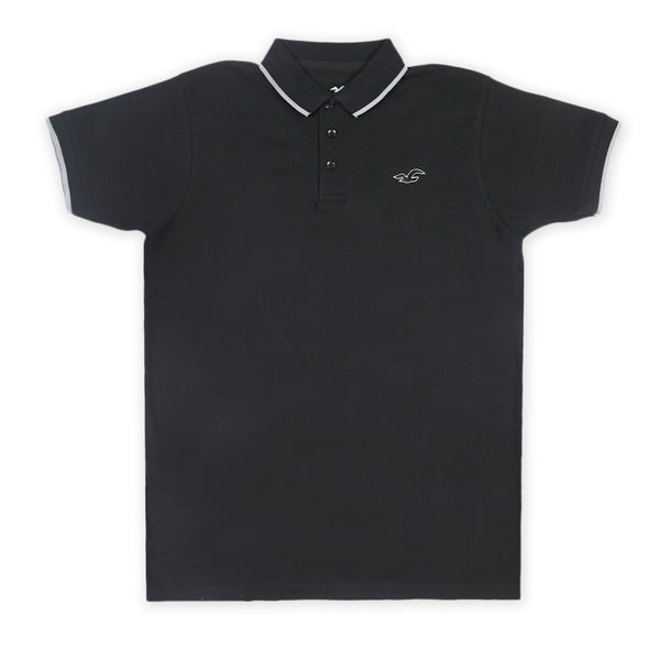 Men's Half Sleeves Polo T-Shirt - Black
